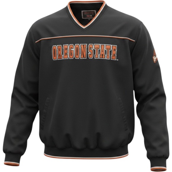 Colosseum Athletics Other - Colosseum Oregon State Beavers Windshirt Mens XXL Black V-Neck Pullover Jacket
